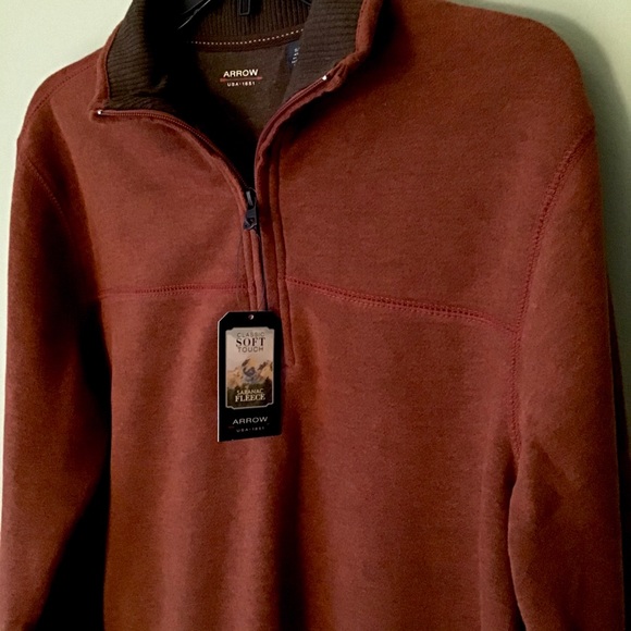 Arrow Other - ARROW Men’s Small Fleece Soft Touch NEW rust color